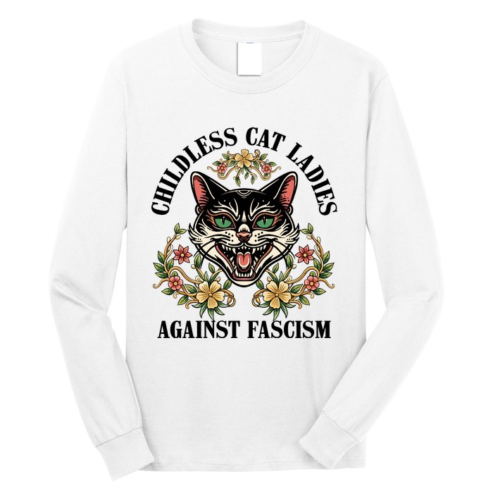 Childless Cat Ladies Against Fascism Long Sleeve Shirt