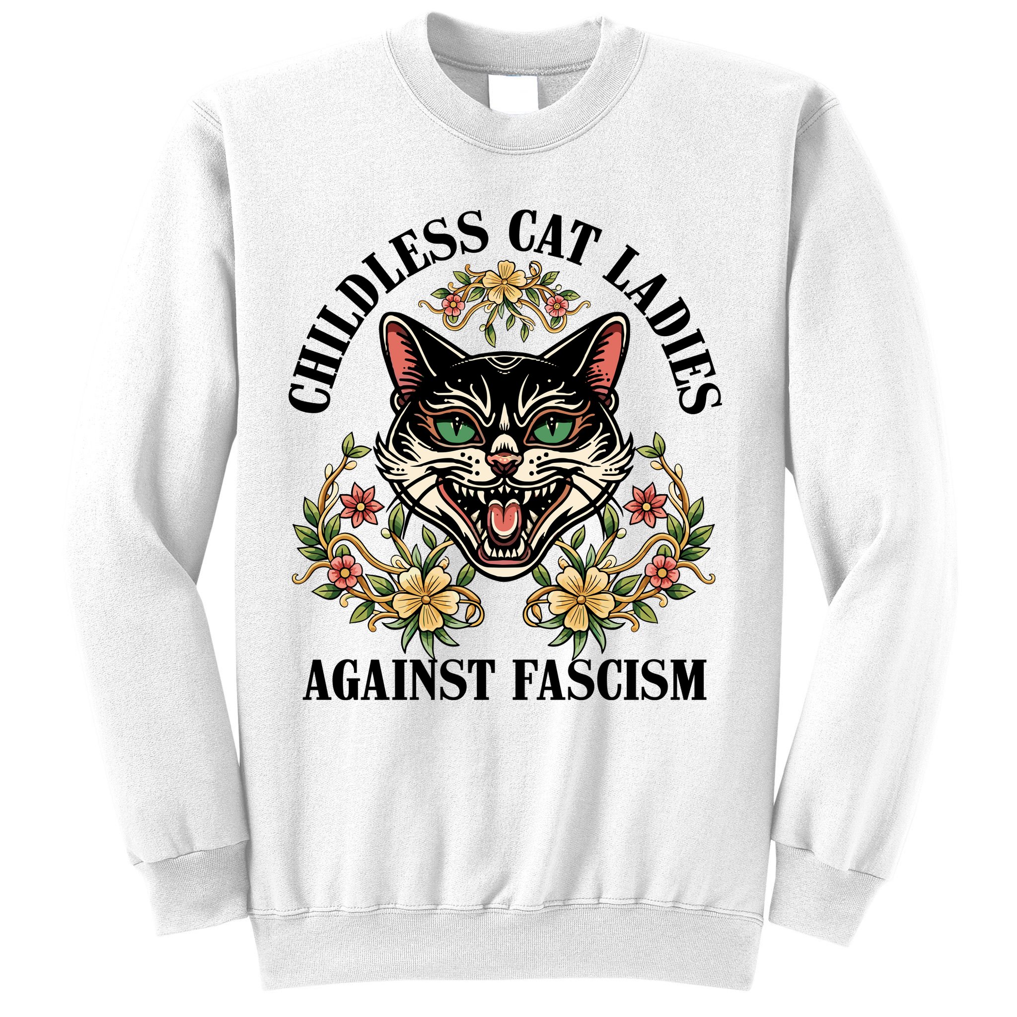 Childless Cat Ladies Against Fascism Sweatshirt
