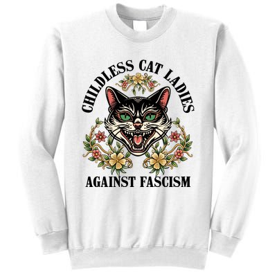 Childless Cat Ladies Against Fascism Sweatshirt