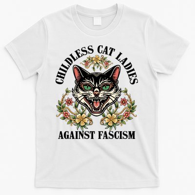 Childless Cat Ladies Against Fascism T-Shirt