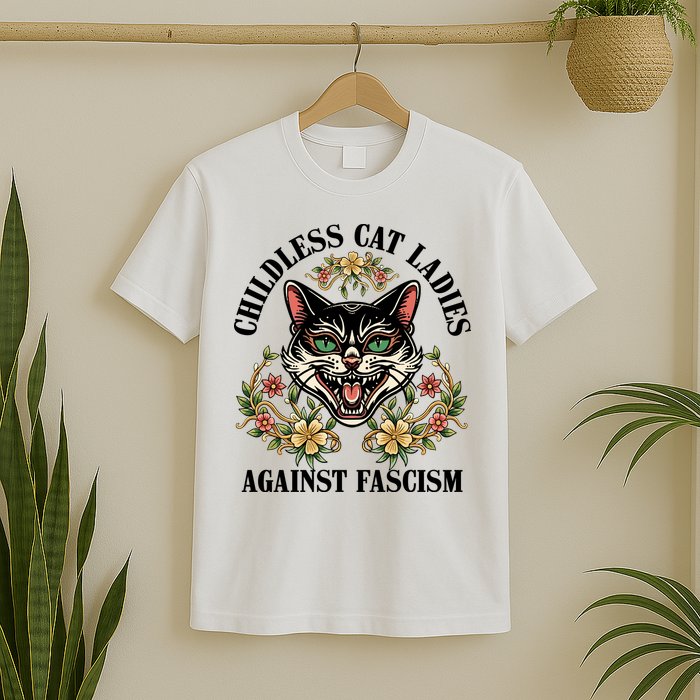 Childless Cat Ladies Against Fascism T-Shirt