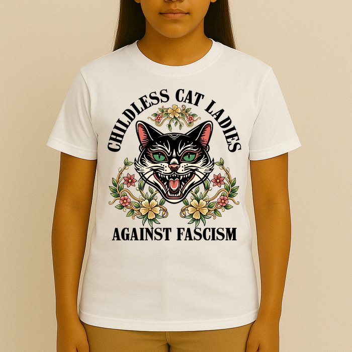 Childless Cat Ladies Against Fascism T-Shirt