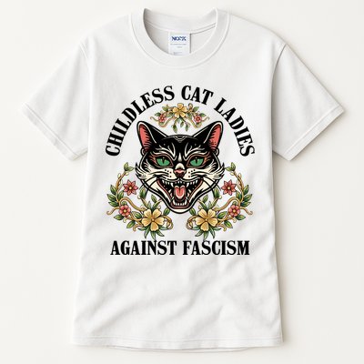 Childless Cat Ladies Against Fascism Tall T-Shirt