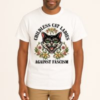 Childless Cat Ladies Against Fascism Tall T-Shirt