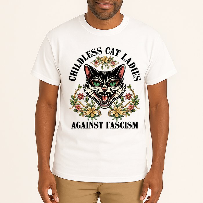 Childless Cat Ladies Against Fascism Tall T-Shirt