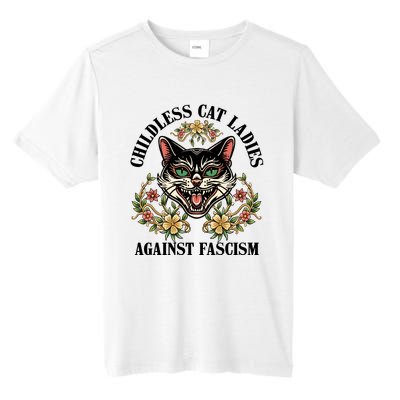 Childless Cat Ladies Against Fascism Tall Fusion ChromaSoft Performance T-Shirt