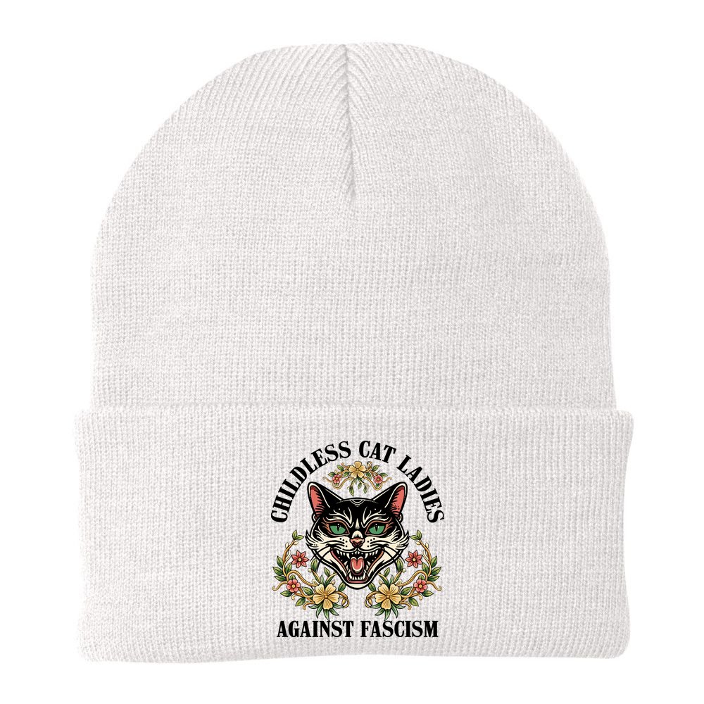 Childless Cat Ladies Against Fascism Beanie