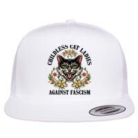 Childless Cat Ladies Against Fascism Flat Bill Trucker Hat