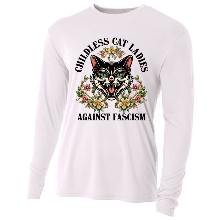 Childless Cat Ladies Against Fascism Cooling Performance Long Sleeve Crew