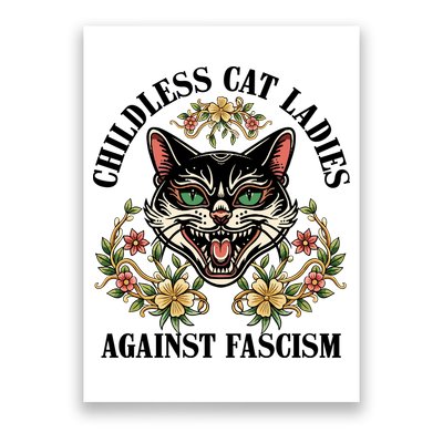Childless Cat Ladies Against Fascism Poster