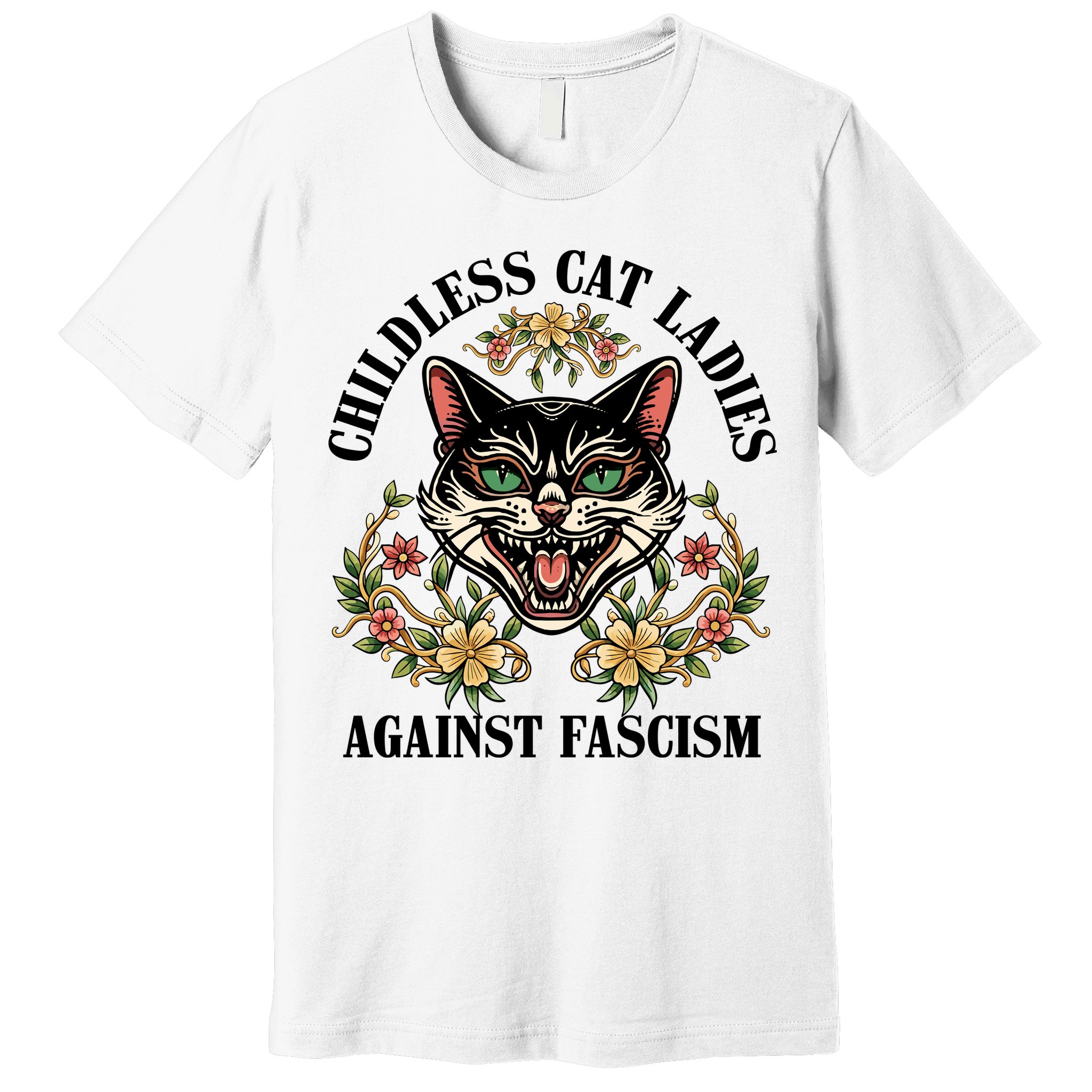 Childless Cat Ladies Against Fascism Premium T-Shirt