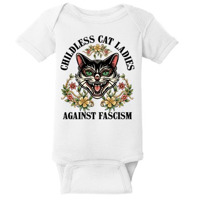 Childless Cat Ladies Against Fascism Baby Bodysuit