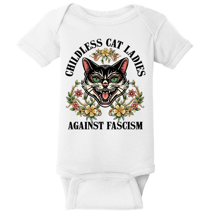 Childless Cat Ladies Against Fascism Baby Bodysuit