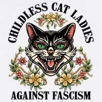 Childless Cat Ladies Against Fascism Golf Towel