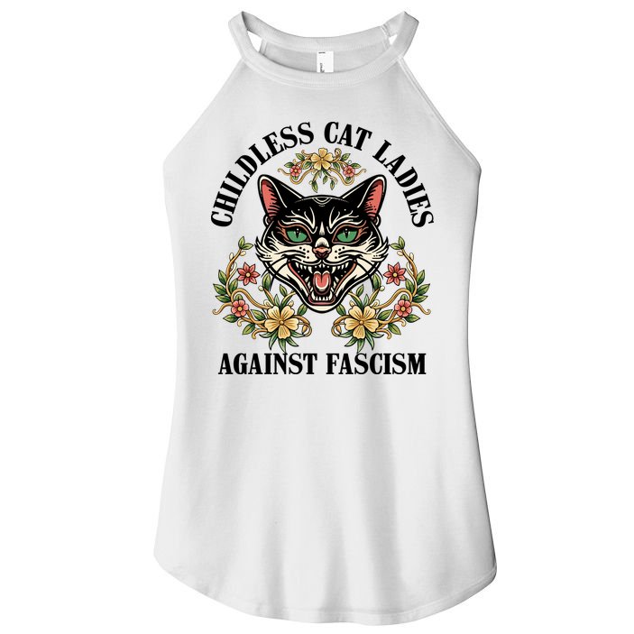 Childless Cat Ladies Against Fascism Women's Perfect Tri Rocker Tank