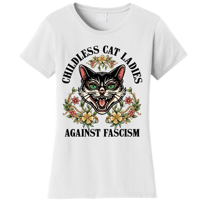 Childless Cat Ladies Against Fascism Women's T-Shirt