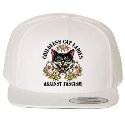 Childless Cat Ladies Against Fascism Wool Snapback Cap