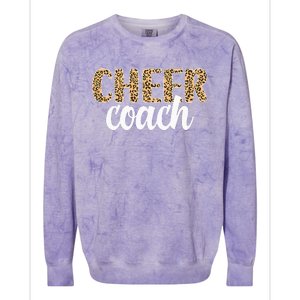 Cheer Coach Leopard Cheerleading Coach Colorblast Crewneck Sweatshirt