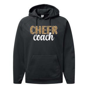 Cheer Coach Leopard Cheerleading Coach Performance Fleece Hoodie