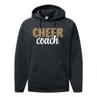 Cheer Coach Leopard Cheerleading Coach Performance Fleece Hoodie