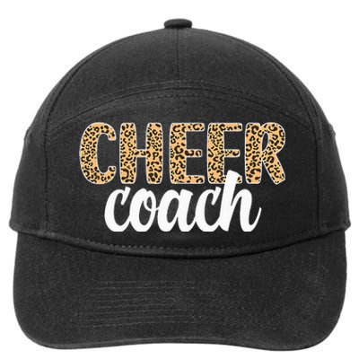 Cheer Coach Leopard Cheerleading Coach 7-Panel Snapback Hat