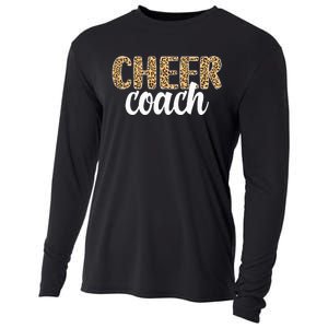 Cheer Coach Leopard Cheerleading Coach Cooling Performance Long Sleeve Crew