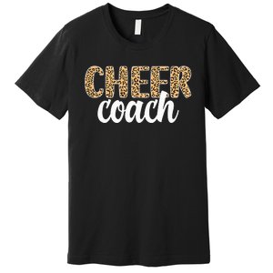 Cheer Coach Leopard Cheerleading Coach Premium T-Shirt