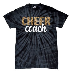 Cheer Coach Leopard Cheerleading Coach Tie-Dye T-Shirt