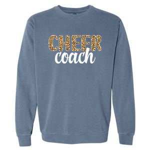 Cheer Coach Leopard Cheerleading Coach Garment-Dyed Sweatshirt