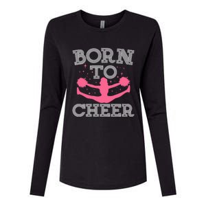 Cheerleading Cheerleader Mom Cheer Squad Born To Cheer Gift Womens Cotton Relaxed Long Sleeve T-Shirt