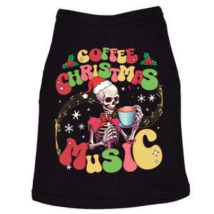 Coffee Christmas Music Skeleton Christmas Holiday Doggie Tank