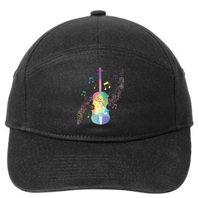 Colorful Cello Musician Classical Music 7-Panel Snapback Hat