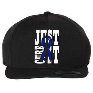 Colon Cancer Meaningful Gift Colorectal Bowel Cancer Awareness Month Wool Snapback Cap