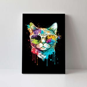 Cute Cat Motif Pop Art Cat Canvas