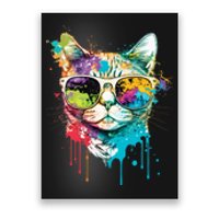 Cute Cat Motif Pop Art Cat Poster