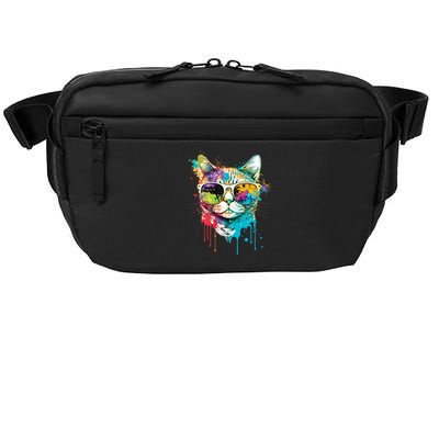 Cute Cat Motif Pop Art Cat Crossbody Pack