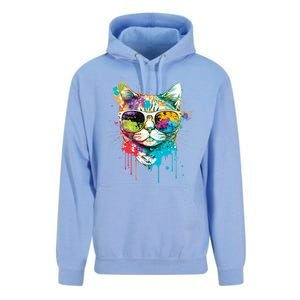 Cute Cat Motif Pop Art Cat Unisex Surf Hoodie