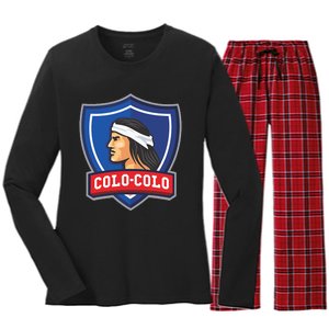 Club Colocolo Macul Chile Updated Women's Long Sleeve Flannel Pajama Set 