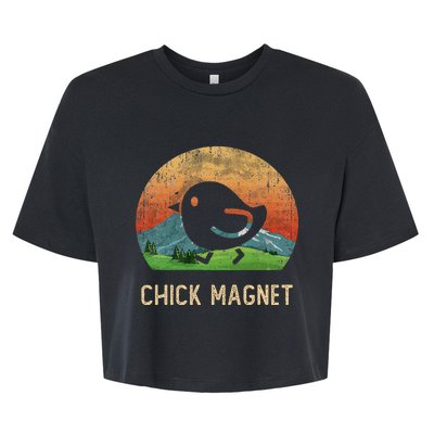 Cool Chick Magnet I Just Freaking Love Chicken Farm Bella+Canvas Jersey Crop Tee