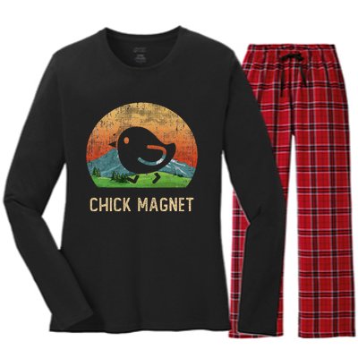 Cool Chick Magnet I Just Freaking Love Chicken Farm Women's Long Sleeve Flannel Pajama Set 