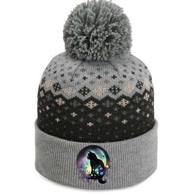 Cute Cat Motifs Cat The Baniff Cuffed Pom Beanie