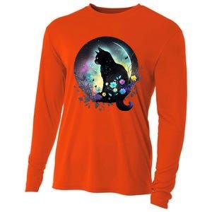 Cute Cat Motifs Cat Cooling Performance Long Sleeve Crew