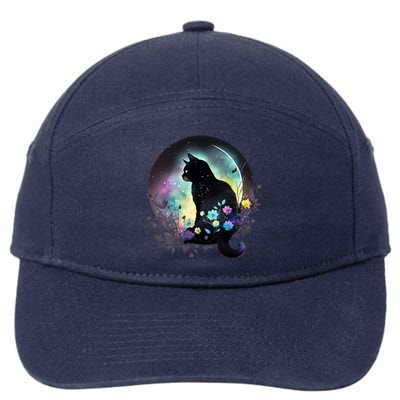 Cute Cat Motifs Cat 7-Panel Snapback Hat