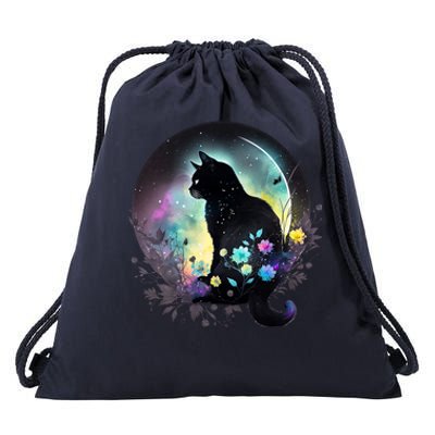 Cute Cat Motifs Cat Drawstring Bag