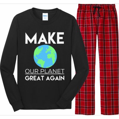 Climate Change Make Our Planet Great Again Long Sleeve Pajama Set