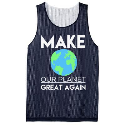 Climate Change Make Our Planet Great Again Mesh Reversible Basketball Jersey Tank