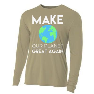 Climate Change Make Our Planet Great Again Cooling Performance Long Sleeve Crew