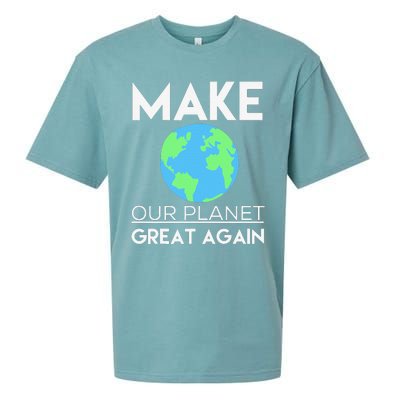 Climate Change Make Our Planet Great Again Sueded Cloud Jersey T-Shirt