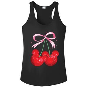 Coquette Cherry Mouse Ears Bow Princess Theme Park Ladies PosiCharge Competitor Racerback Tank