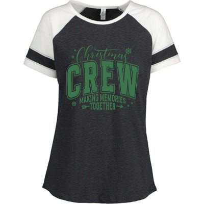 Christmas Crew Making Memories Together Enza Ladies Jersey Colorblock Tee